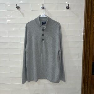 Allen Solly 100% Cashmere Men’s Sweater XL Button Top Pullover Gray
